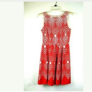 Dress Barn women's Chevron coral dress